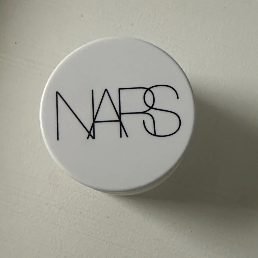 NARS White Cosmetic Jar with Black Logo - empty